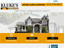 Tablet Screenshot of klukesroofing.com